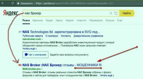 Первые 2-е строчки Yandex - НАСБрокер обманщики!!!