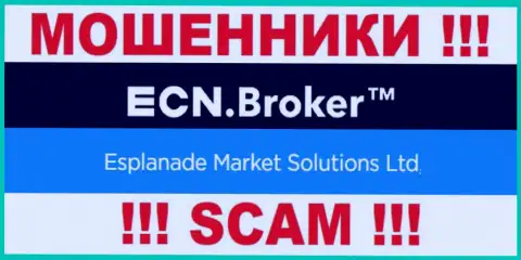 Данные о юридическом лице конторы ECN Broker, это Esplanade Market Solutions Ltd