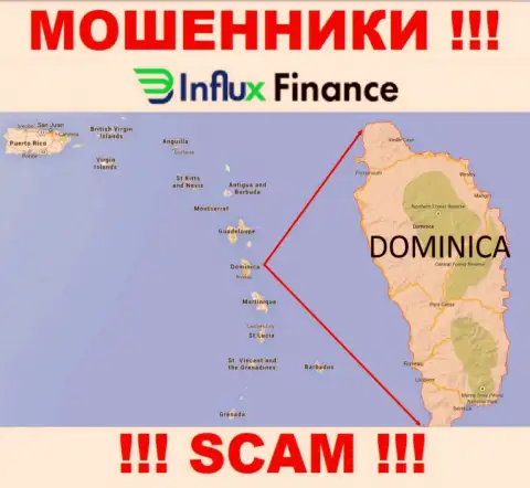 Компания InFluxFinance - это интернет мошенники, находятся на территории Commonwealth of Dominica, а это офшор