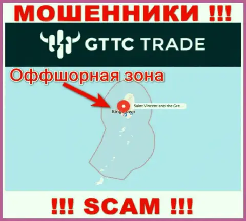 МАХИНАТОРЫ GT TC Trade имеют регистрацию невероятно далеко, а именно на территории - Saint Vincent and the Grenadines
