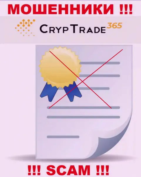С Cryp Trade 365 очень опасно связываться, они не имея лицензии на осуществление деятельности, цинично крадут финансовые вложения у клиентов