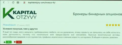 Отзывы валютных трейдеров относительно условий спекулирования Форекс компании INVFX на информационном портале kapitalotzyvy com
