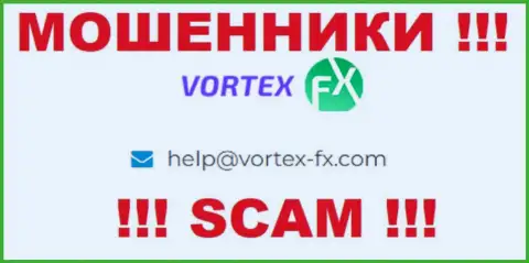 На сайте Вортекс-ЭфХ Ком, в контактных сведениях, приведен адрес электронной почты указанных мошенников, не нужно писать, лишат денег