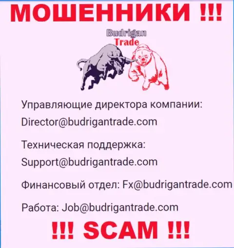 Не пишите сообщение на адрес электронной почты Будриган Лтд - это мошенники, которые крадут вклады людей