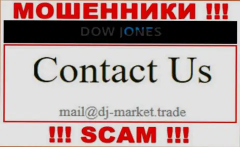 В контактной информации, на интернет-сервисе мошенников DJ-Market Trade, предложена именно эта электронная почта