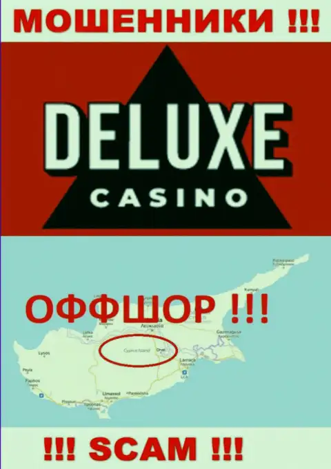 Делюкс Казино - это мошенническая компания, пустившая корни в оффшоре на территории Кипр