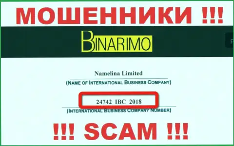 Будьте очень бдительны !!! Binarimo Com дурачат !!! Рег. номер данной организации - 24742 IBC 2018