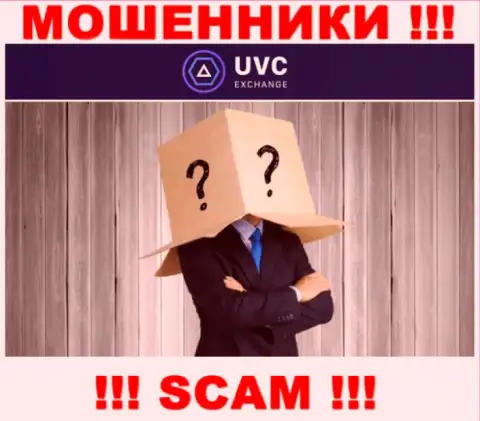 Не связывайтесь с мошенниками UVCExchange Com - нет информации об их непосредственных руководителях