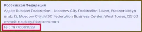 Номер телефона ДжейЭфЭсБрокерс Ком для биржевых трейдеров в Российской Федерации