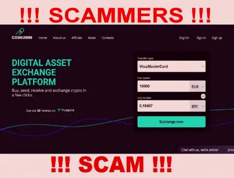 Coinumm Com thieves home page